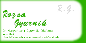 rozsa gyurnik business card